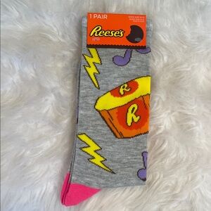 Buy 2, Get 1 FREE! 🎉 Stocking Stuffer Fun, Crazy Crew Socks - Reese’s (NWT)